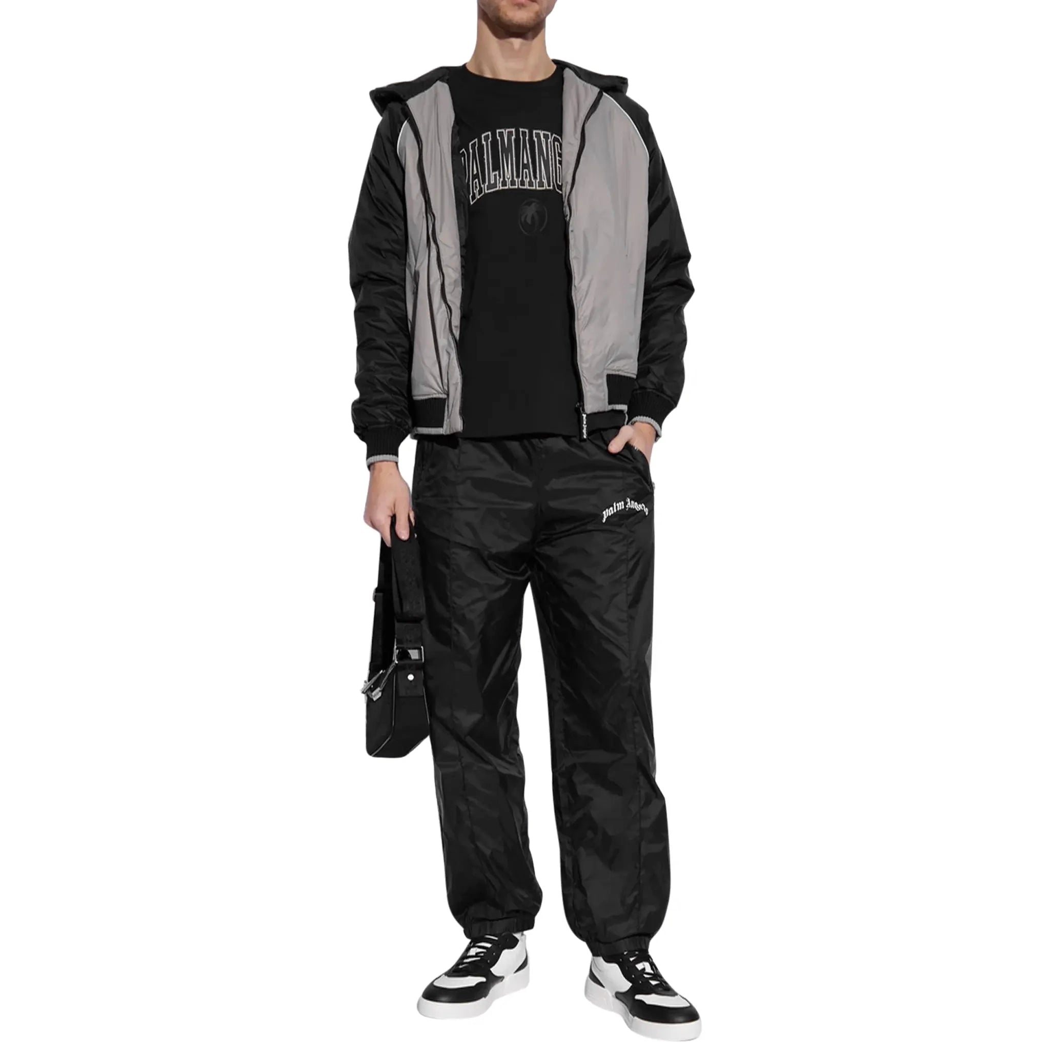 Preloved - Palm Angels Nylon Black White Track Pants